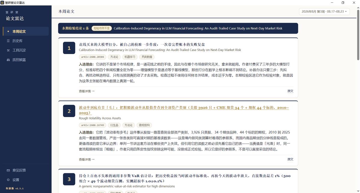 论文雷达：本周论文：热度与价值排名