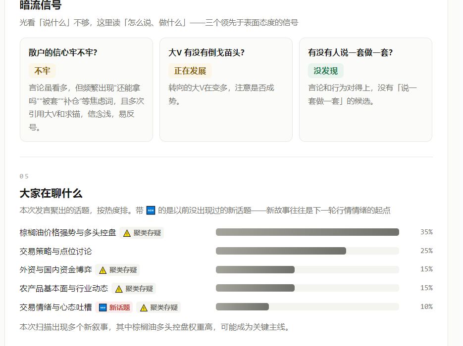 舆情扫描:暗流信号与「大家在聊什么」
